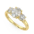 1.57 Tcw Three Stone Engagement Ring