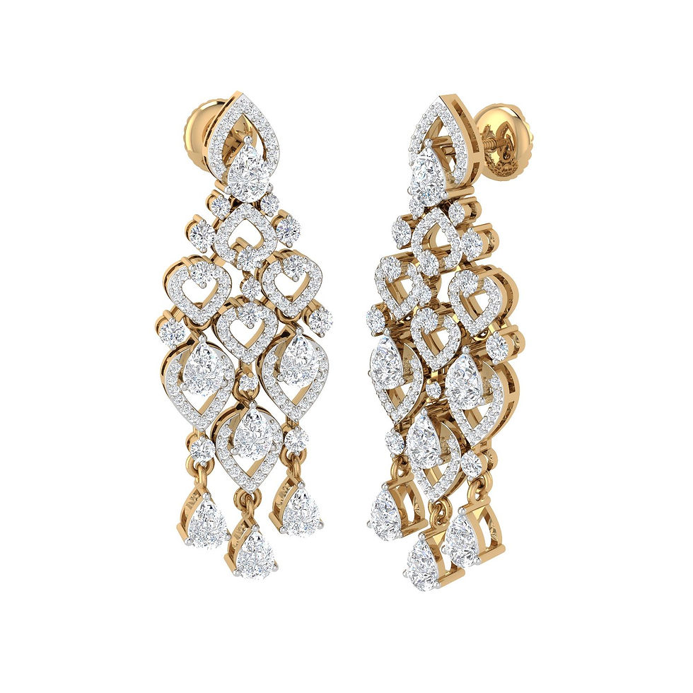 Thumbnail: 13.20ct Chokar Diamond Necklace Set