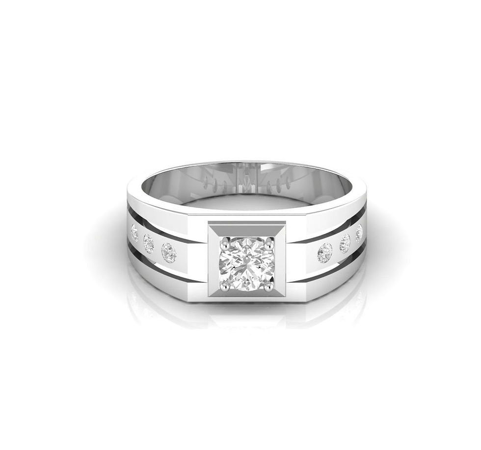 Thumbnail: 0.44ct men solitaire ring