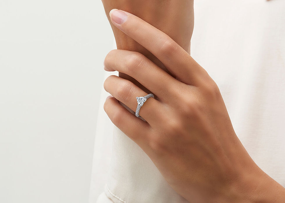 Thumbnail: 1.68 Tcw Heart Engagement Ring