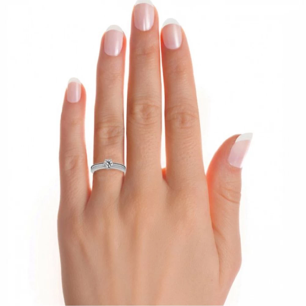 Thumbnail: 0.70Ct Chanel-Set Diamond Ring