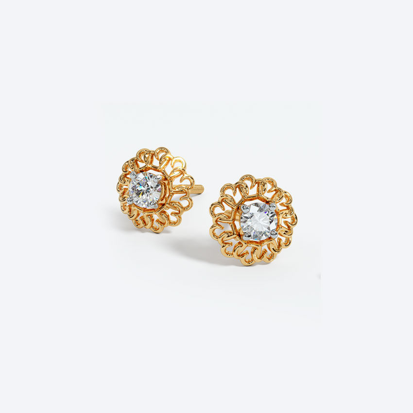 Thumbnail: 0.60TCW Diamond Earring Pair