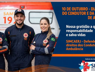 DIA NACIONAL DO CONDUTOR E DA CONDUTORA DE AMBULÂNCIA
