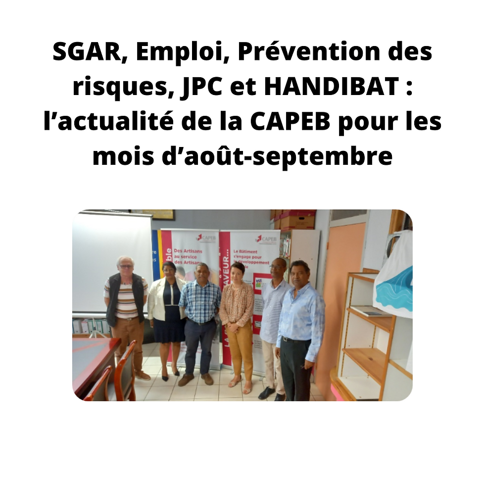 SGAR, Emploi,Prévention des risques, JPC et HANDIBAT 