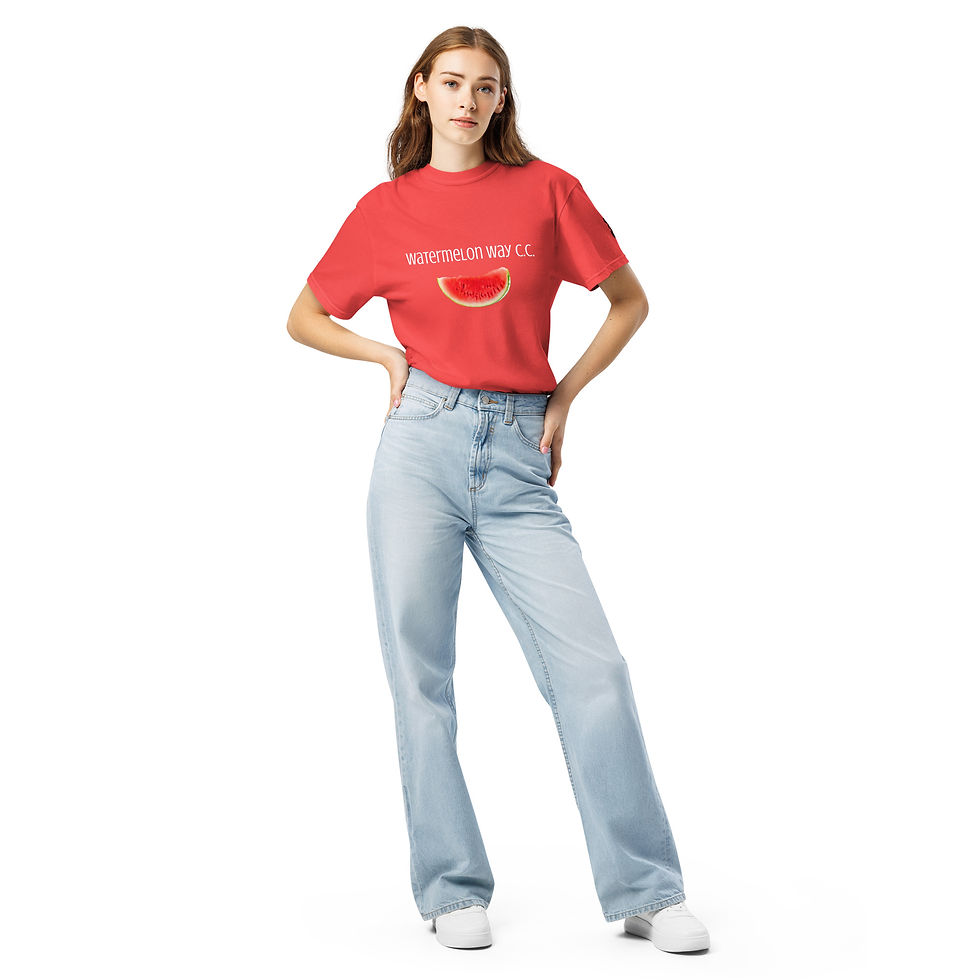 Thumbnail: Watermelon Unisex garment-dyed heavyweight t-shirt