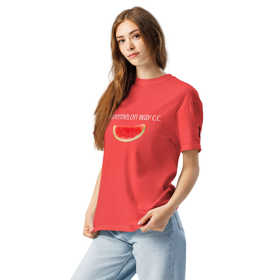 Thumbnail: Watermelon Unisex garment-dyed heavyweight t-shirt