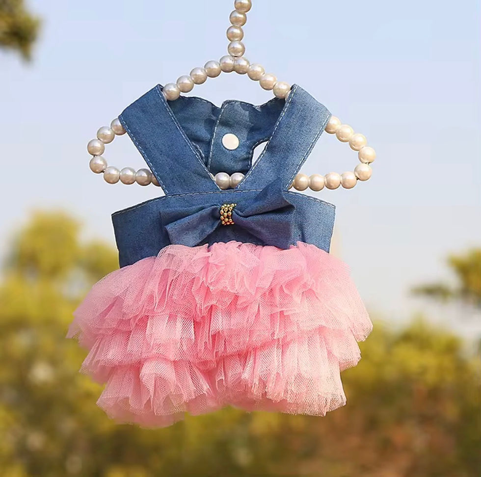 Thumbnail: Pink / Red / Pink and Blue mesh dress 
