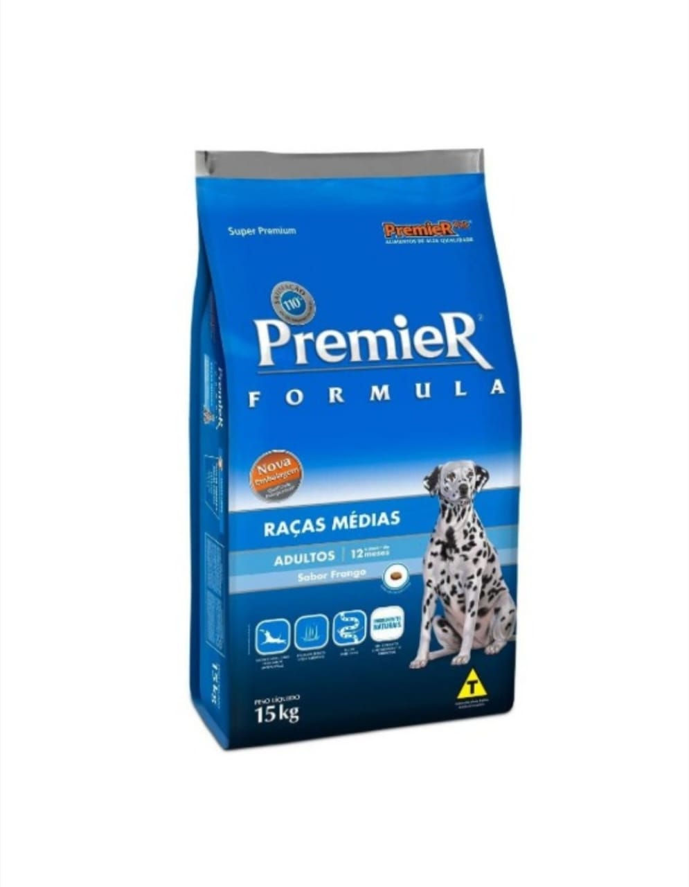 Ração Premier Fórmula Cães Adultos Raças Médias Frango 15 kg