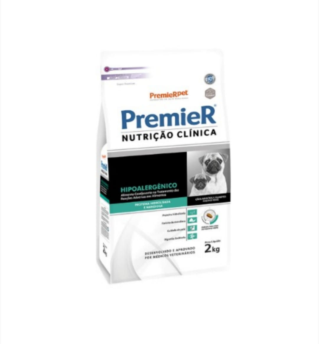 Ração Premier Nutri Clínica Hipoalergênico para Cães Adultos Pequeno Porte 2Kg