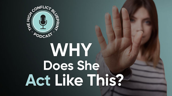 High Conflict Blueprint cover image with "Why does she act like this?"