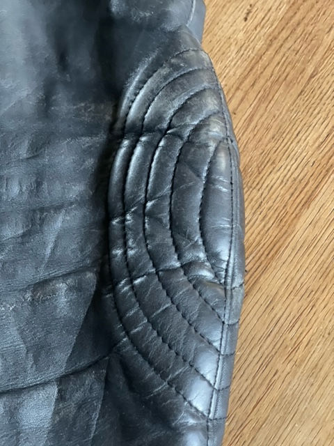 Thumbnail: LET 'EM ROLL vintage leather biker jacket- size 10