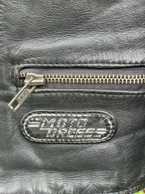 Thumbnail: LET 'EM ROLL vintage leather biker jacket- size 10