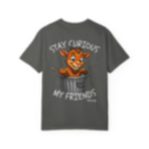 Stay Curious My Friends T-Shirt — Cute Goat Graphic Tee