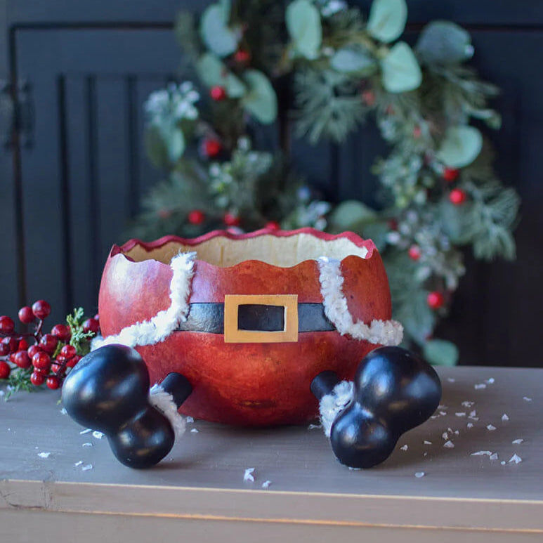 Santa Pants Candy Dish | 8 in