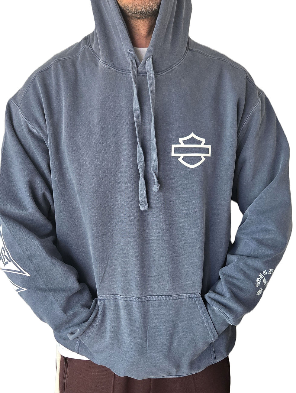 Thumbnail: Relaxed Fit LGJ / H-D Garment-Dyed Hooded Sweatshirt