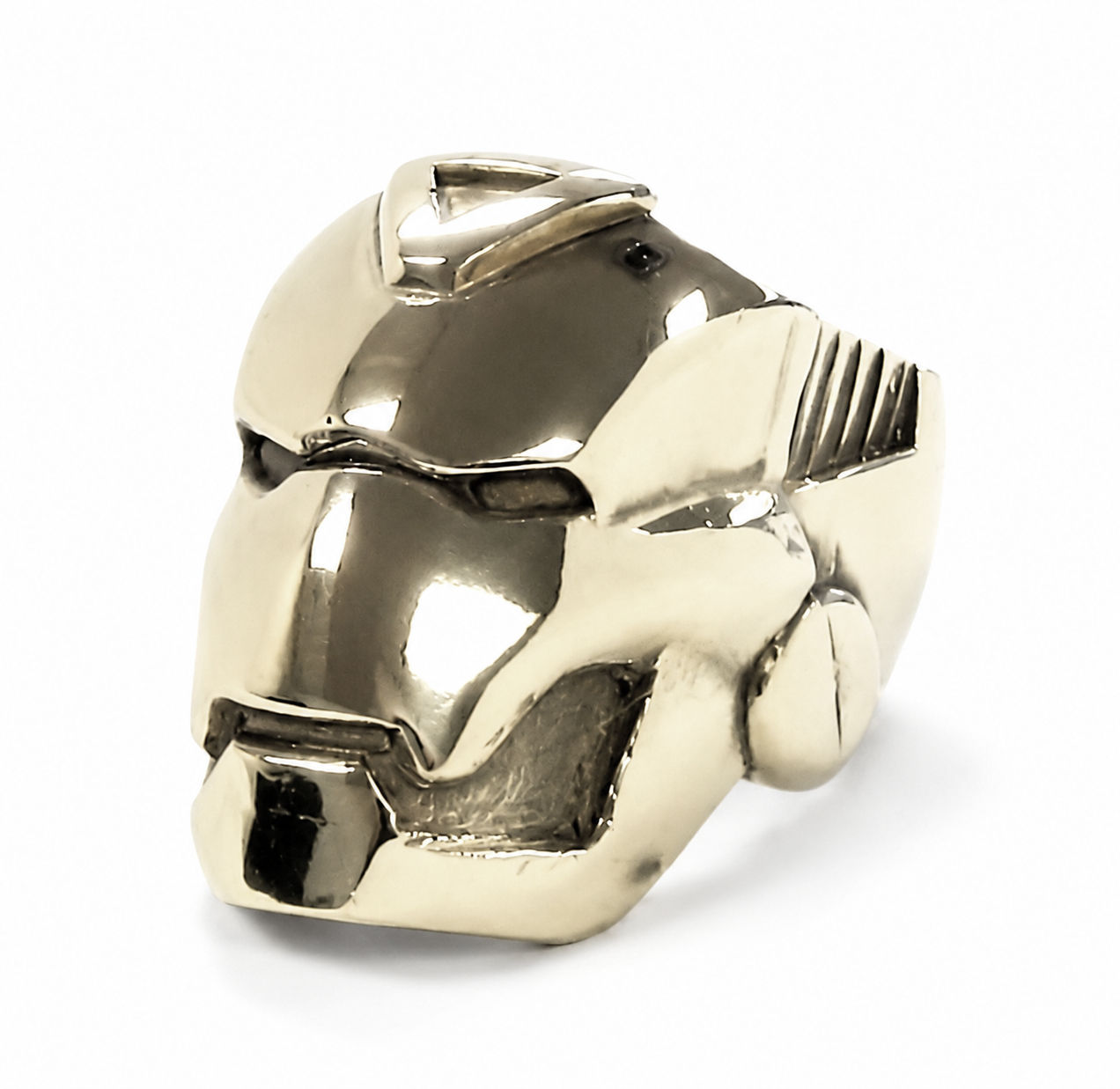 IRON MAN skull ring in brass