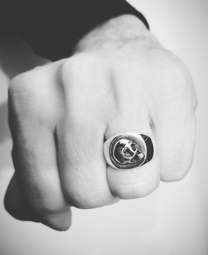 Thumbnail: "AGAINST THE WALL' SKULL SIGNET RING