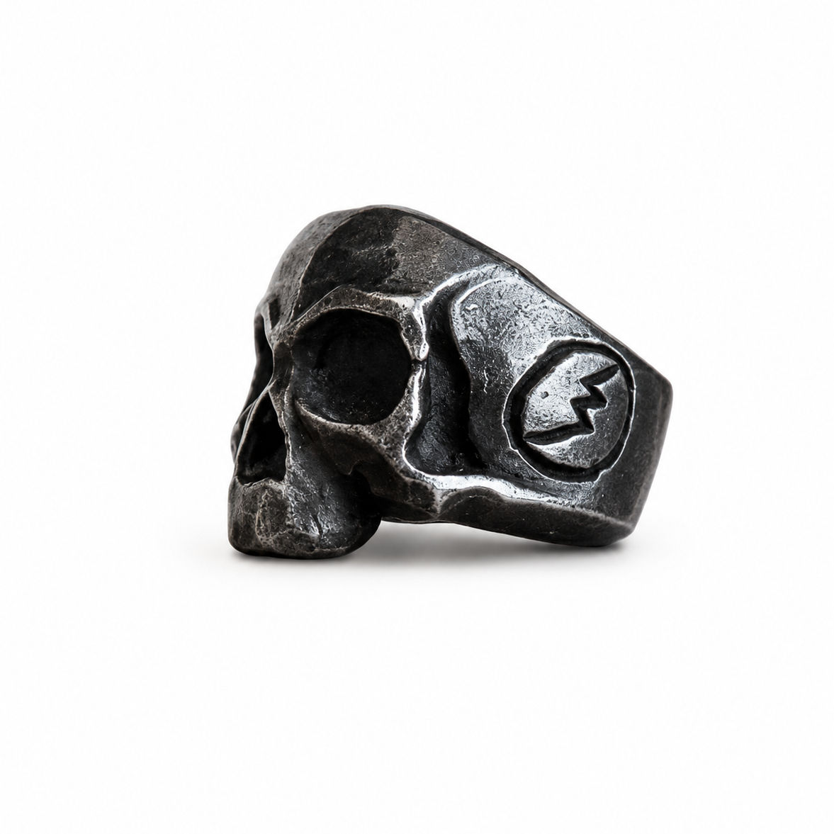 Gratefully Dead Skull Ring - Oxidized Silver