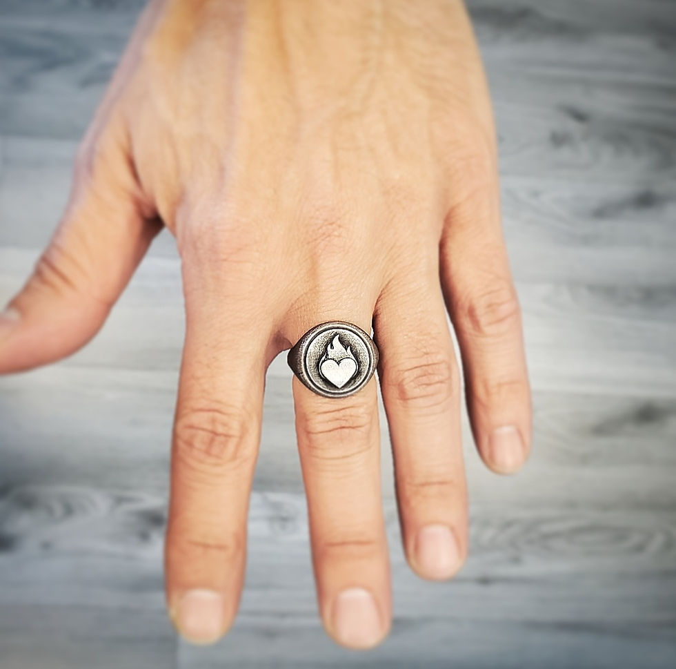 Thumbnail: SACRED HEART SIGNET RING