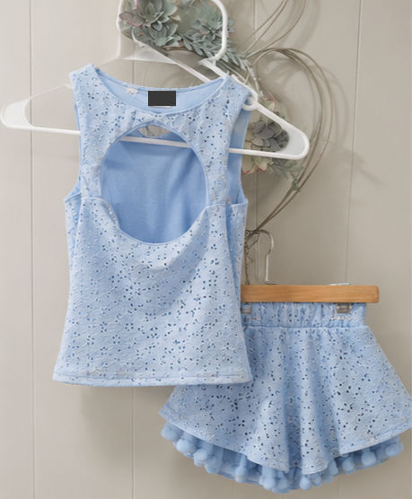 Thumbnail: Light Blue Eyelet Bottoms