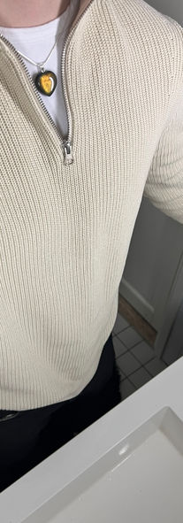 man wearing hope necklace spectrolite