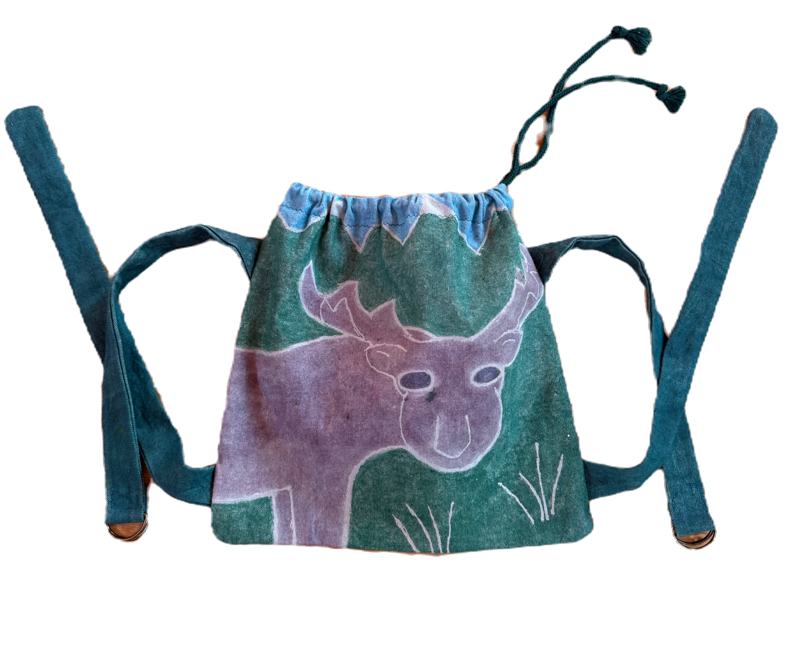 Batik designed knapsack
