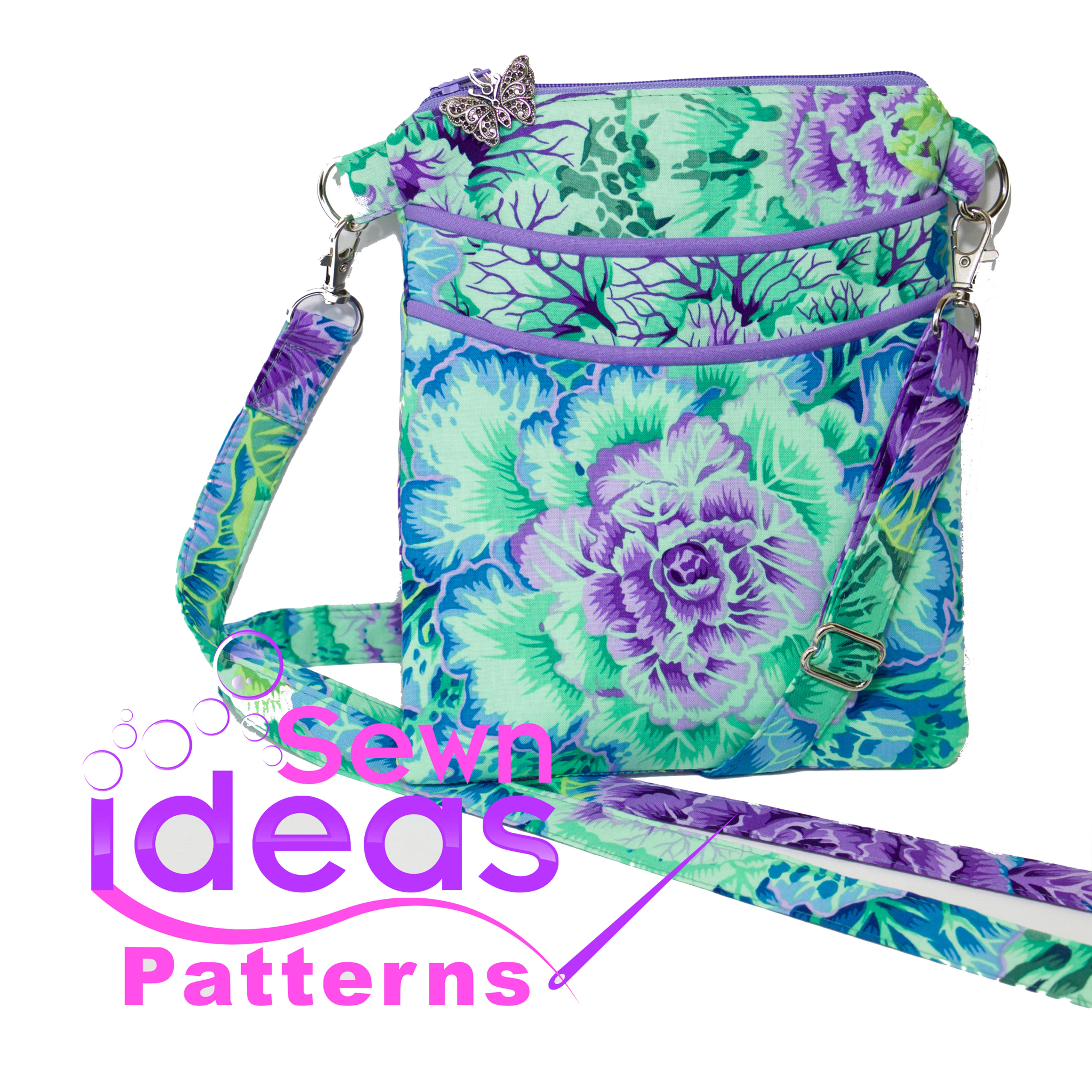 Easy access cross body bag PDF Pattern