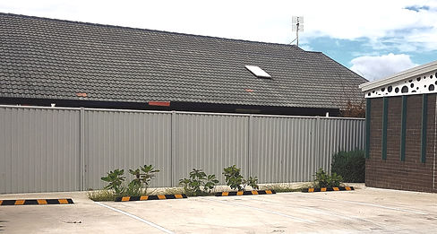 White colour bond fence