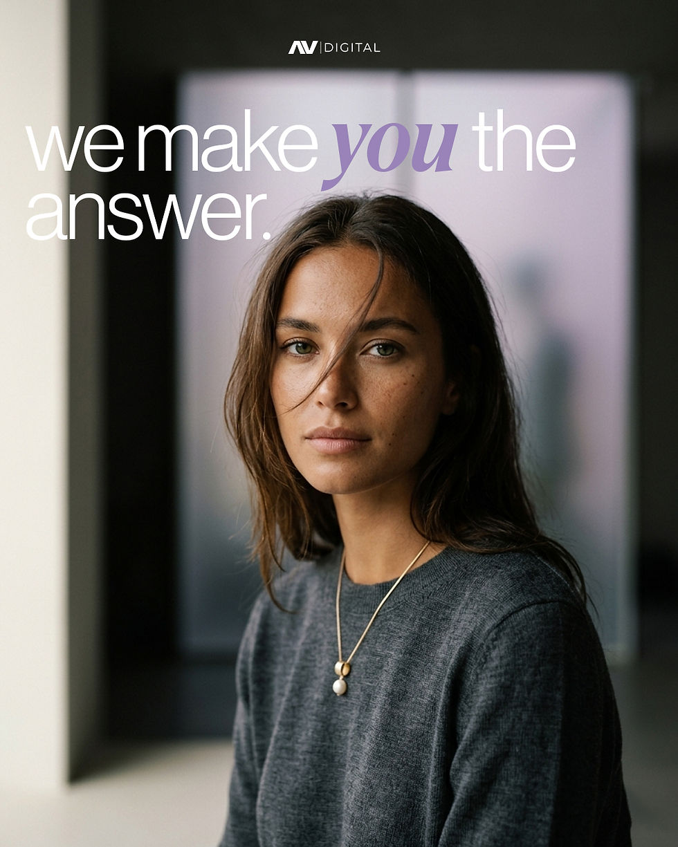 young female business founder in Dubai, wearing long sleeve shirt and gold necklace.