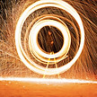 Spinning light art display