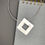 Thumbnail: Rita, stunning silver alloy square necklace with lightweight 6 wire chain