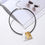 Thumbnail: Diane Necklace a wax cord 2 square plates copper plates in copper and silver.