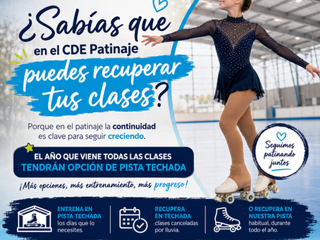 💙 ¿Sabías que en el Club Patín Parque Lisboa puedes recuperar tus clases?