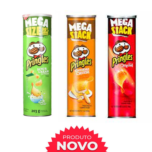 Pringles Mega Stack 203g vários sabores barao