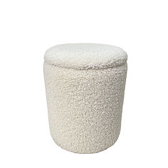 Banqueta plush branco 31x38cm