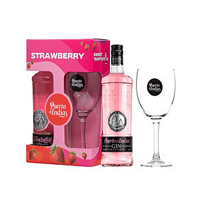 GIN - Puerto De Indias Strawberry 700ml + Taza