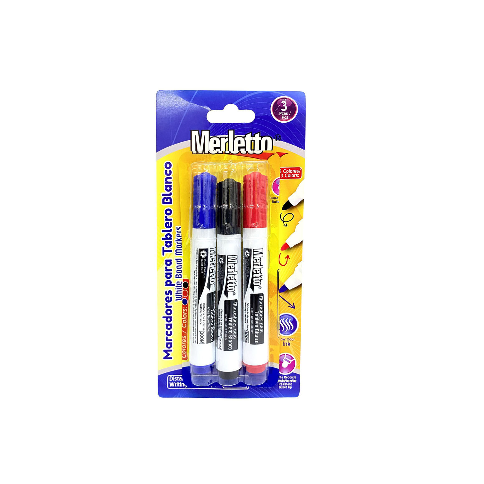 Marcadores para quadro branco 3 cores