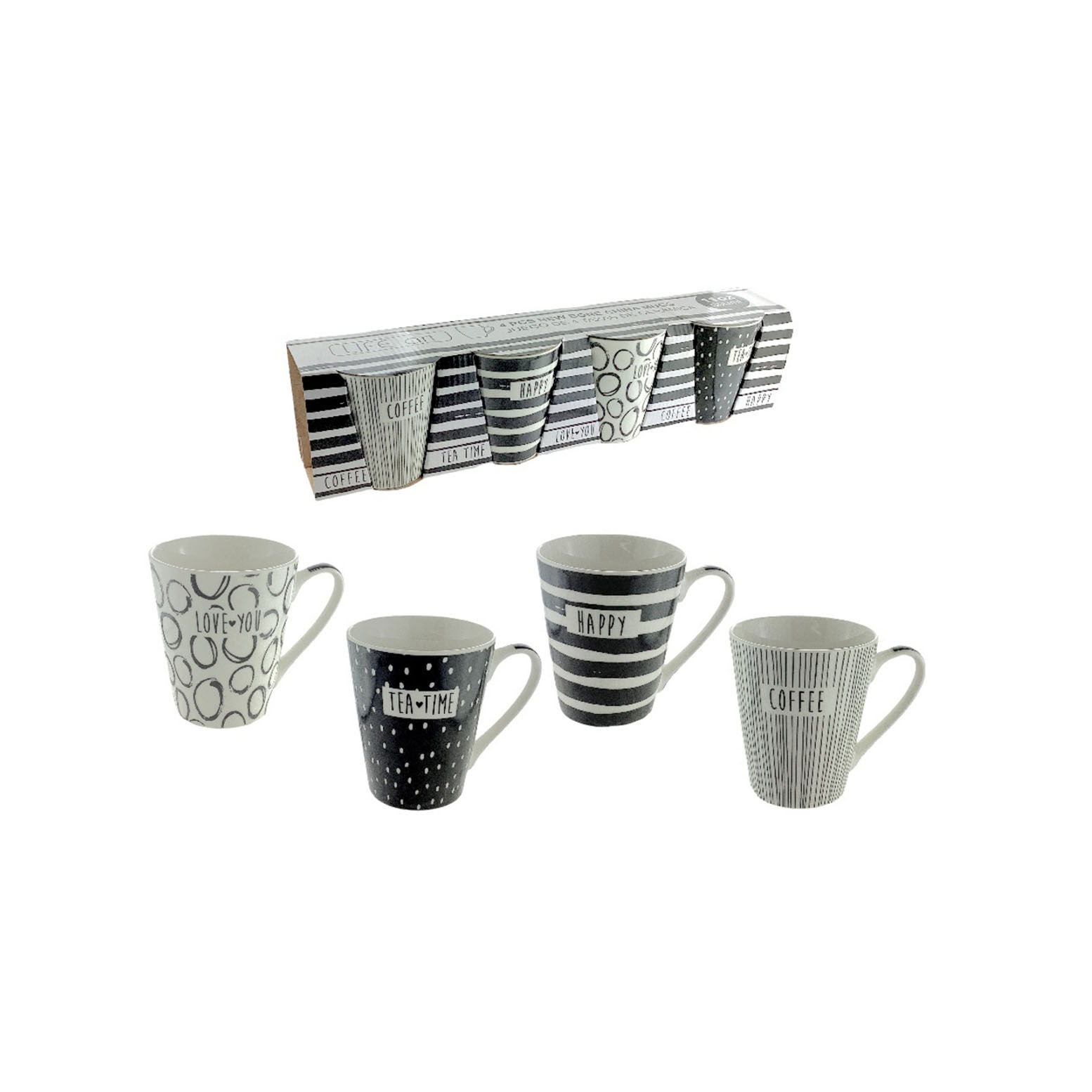 Jogo de xícaras 320ml 4 peças