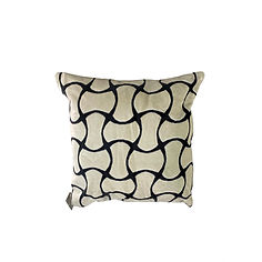 Almofada bege com listras 45x45cm