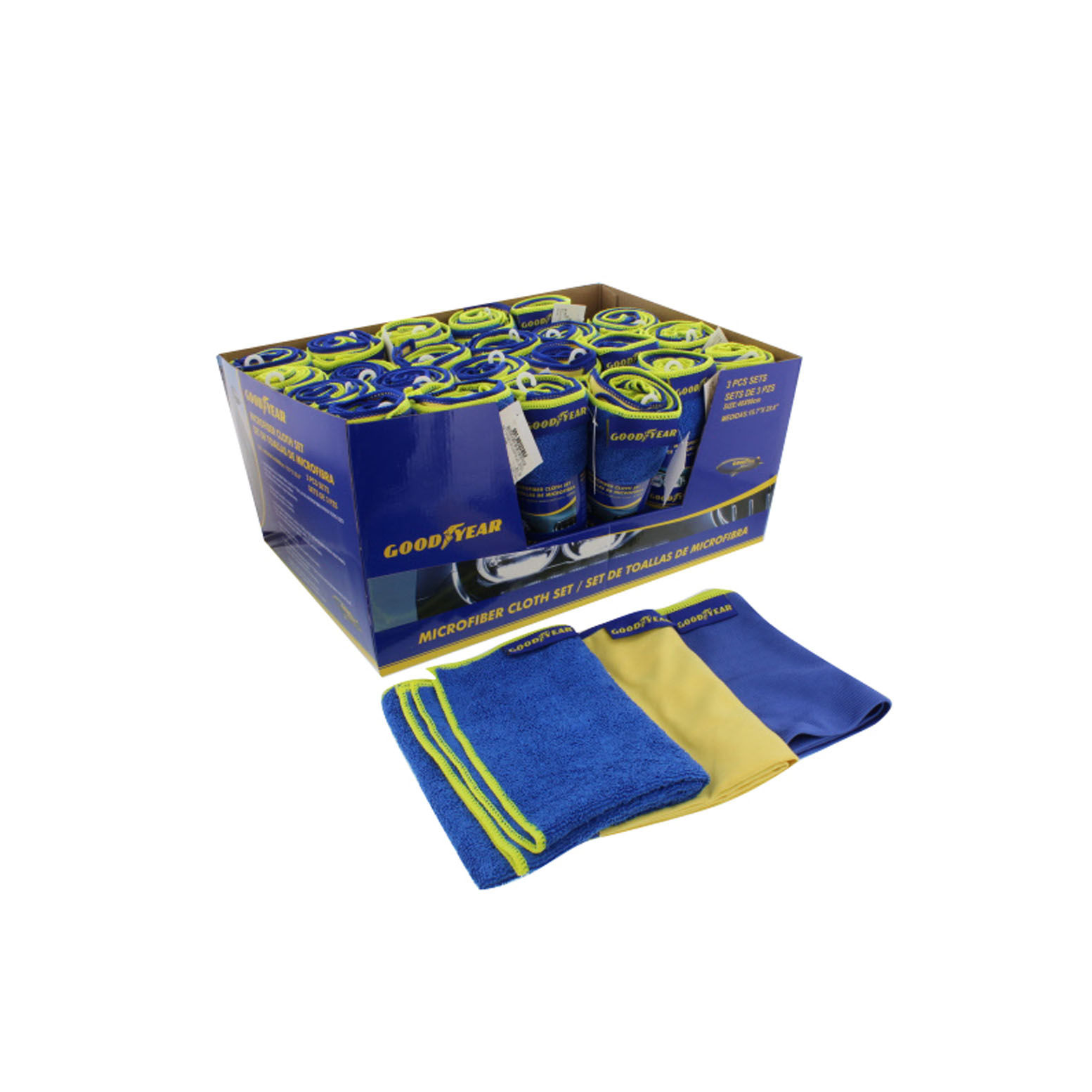 GOODYEAR - Toalha de limpeza 3 peças