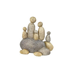 Familia em pedra 7x12.5cm