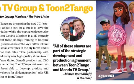 Toon2Tango and Mondo in the TVKIDS MIPTV DIGITAL EDITION