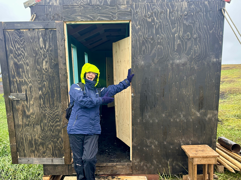 The purpose built toilet block