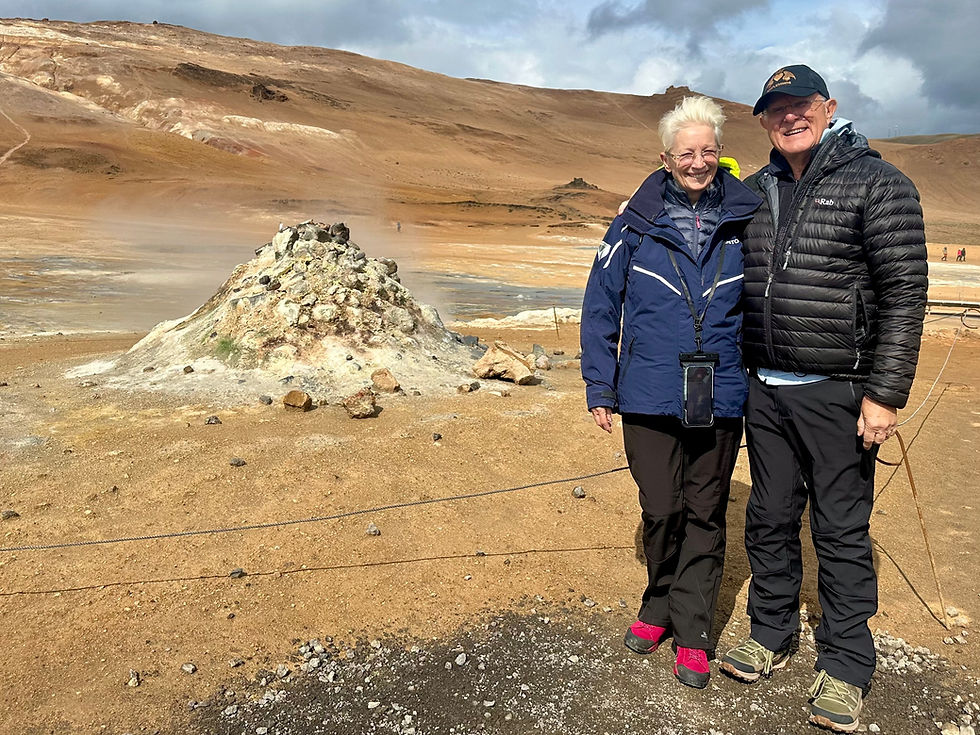 Vulcanologists - we hot-footed it here