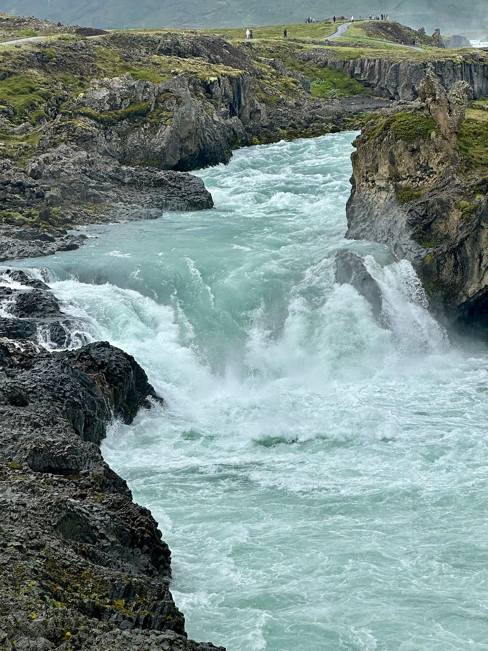Glacial waters rushing to the sea