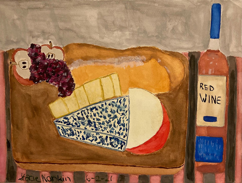 12x16 Fruit,Cheese,Bread,Crackers and Wi