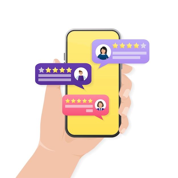 Customer review great design for any purposes flat illustration with customer review _ Pre