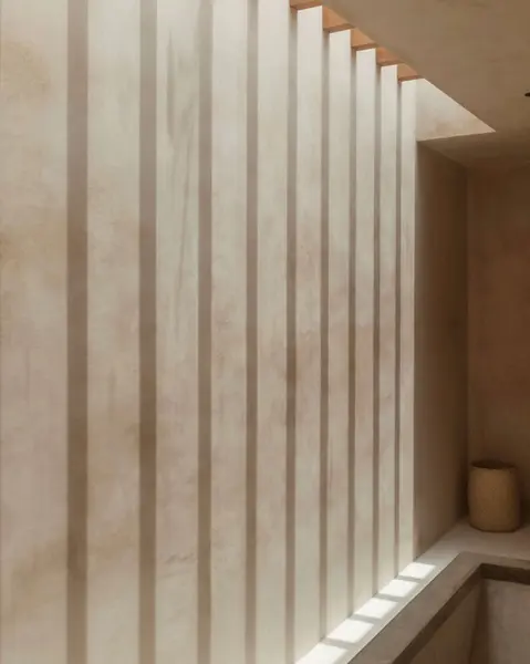 Natural sunlight in the spacious bathroom