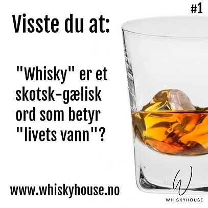 Whisky er et skotsk-gælisk ord som betyr "livets vann".