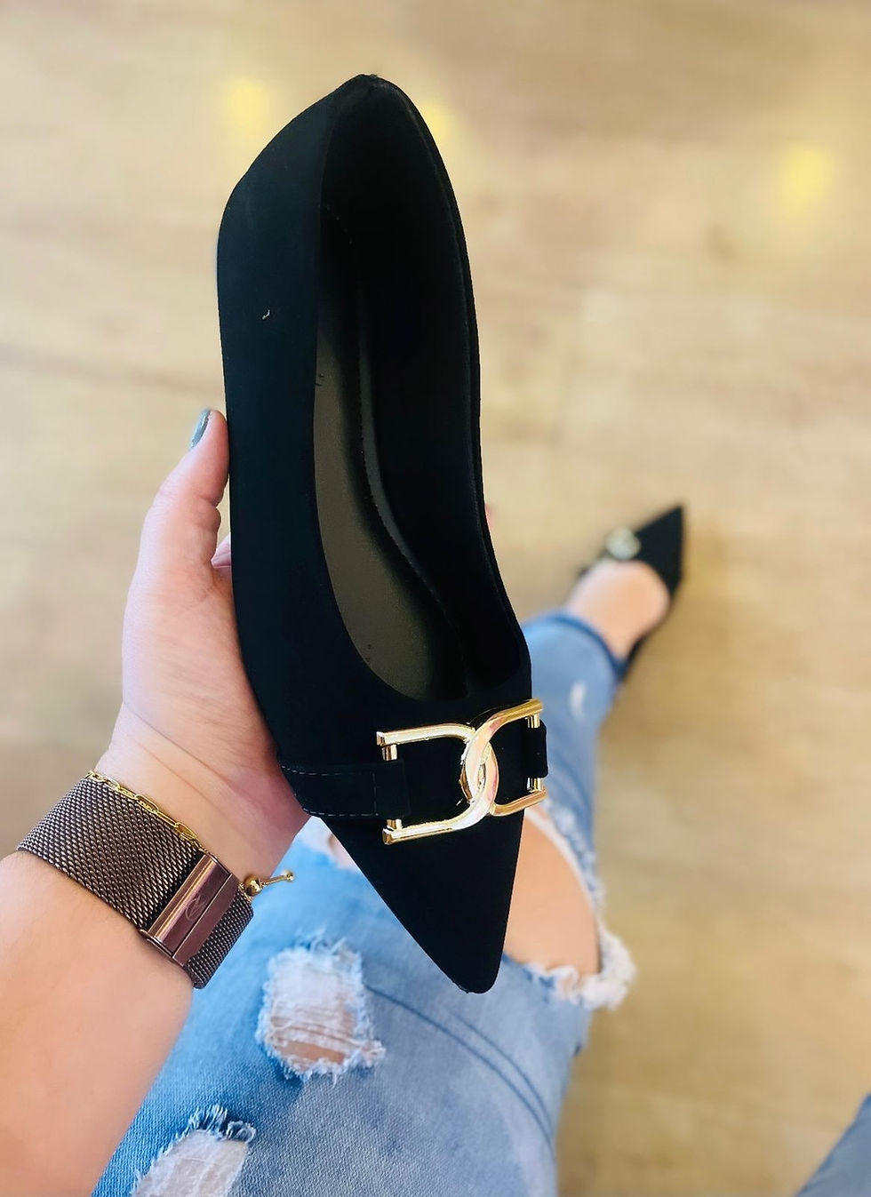 Miniatura: SAPATILHA PRETA 33 AO 43 BICO ALONGADO LUXO